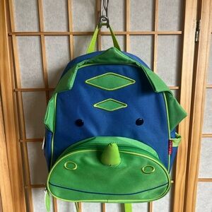 Skip Hop Zoo Dinosaur 3D Backpack Toddler Kids Unisex Blue Green Dino School Bag
